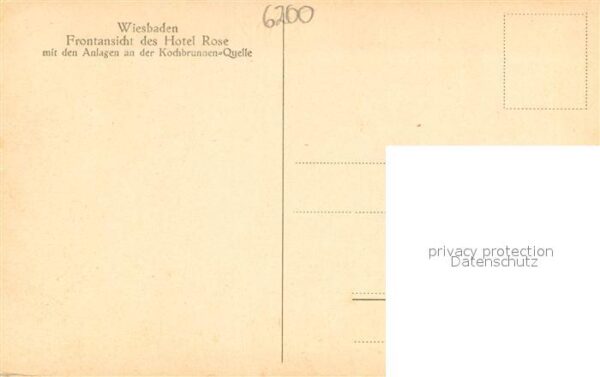 Wiesbaden Frontansicht d. Hotel Rose – Bild 2