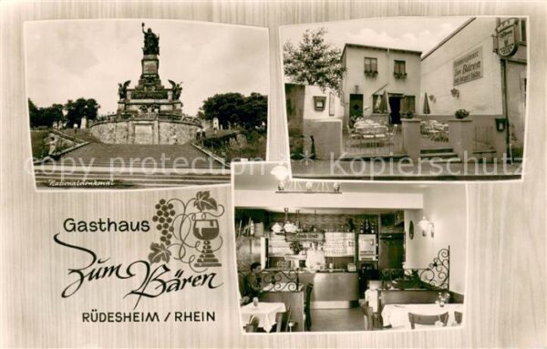 Ruedesheim am Rhein Gasthaus Zum Baeren Nationaldenkmal