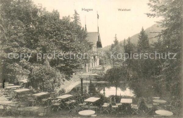Hagen Westfalen Waldlust m. Cafe-Terrasse
