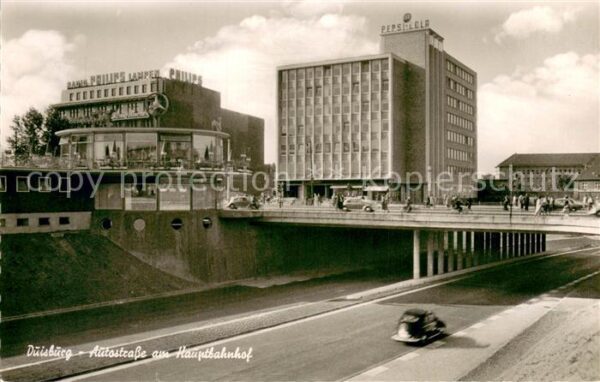 Duisburg Ruhr Autostrasse am Hauptbahnhof