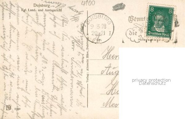 Duisburg Ruhr Kgl. Land- und Amtsgericht Aussenansicht – Bild 2