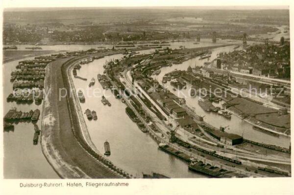 Duisburg Ruhrort Fliegeraufnahme Hafen