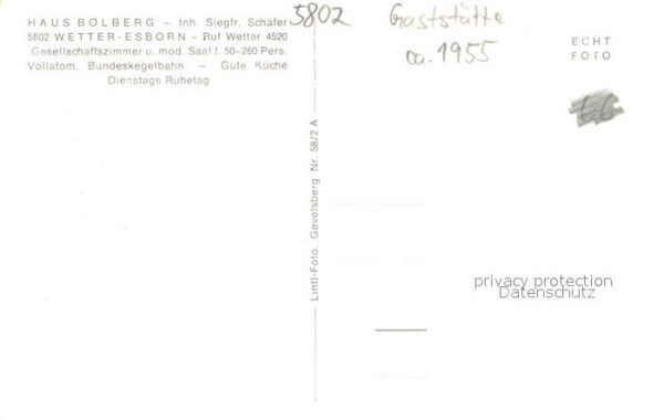 Wetter Ruhr Gaststaette Haus Boelberg Innen- und Aussenansicht – Bild 2