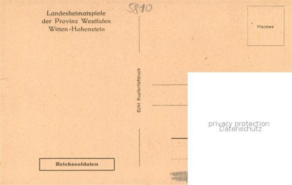 Witten Hohenstein Landesheimatspiele d. Provinz Westfalen – Bild 2