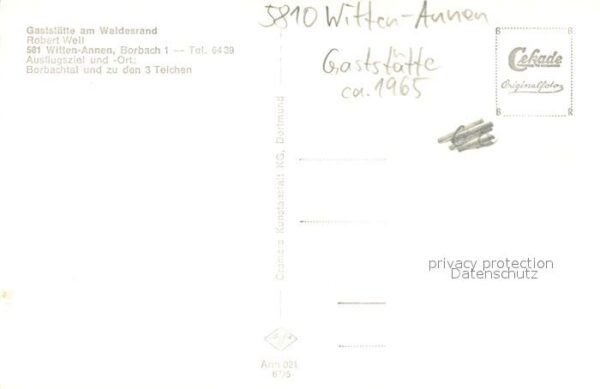 Witten-Annen Gaststaette am Waldesrand Innen- und Aussenansichten – Bild 2