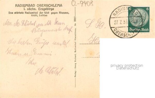 Oberschlema Erzgebirge Radiukbad Kurhaus Aussenansicht – Bild 2
