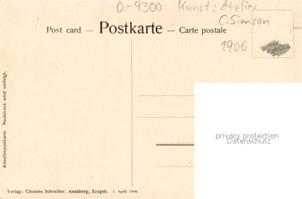 Buchholz Annaberg Gesamtansicht Kuenstlerkarte Atelier C. Simson – Bild 2