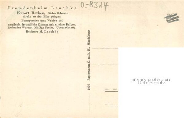 Rathen Saechsische Schweiz Fremdenheim Leschke an der Elbe – Bild 2