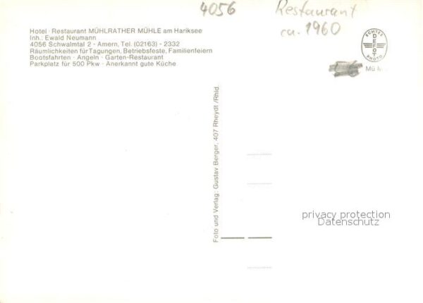 Amern Hotel-Restaurant Muehlenrather Muehle am Hariksee – Bild 2
