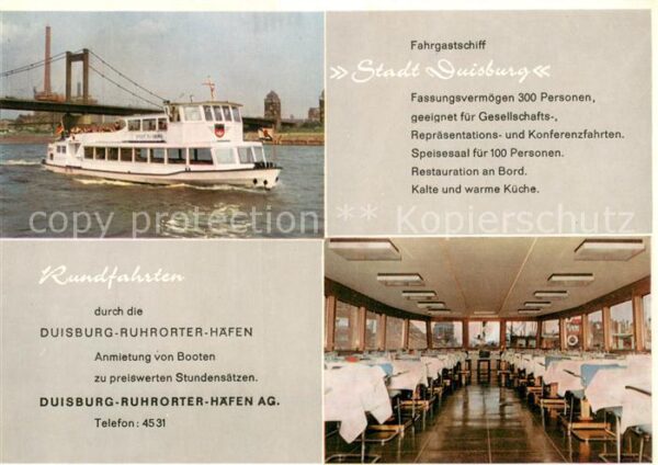 Duisburg Ruhrort Binnenschiff Rundfahrten-Angebote
