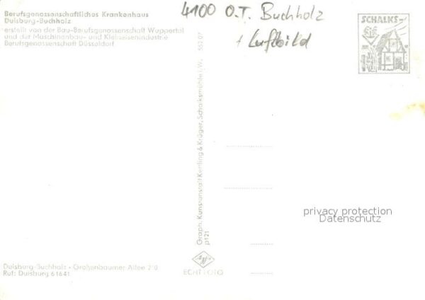 Buchholz Duisburg Fliegeraufnahme Krankenhaus – Bild 2
