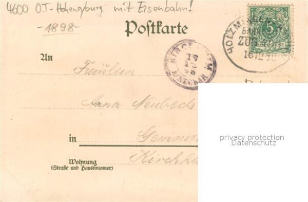 Hohensyburg Dortmund Hohensyburg m. Eisenbahn – Bild 2