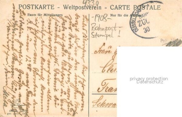 Muelheim Ruhr Teilansicht Bahnpost-Stempel – Bild 2