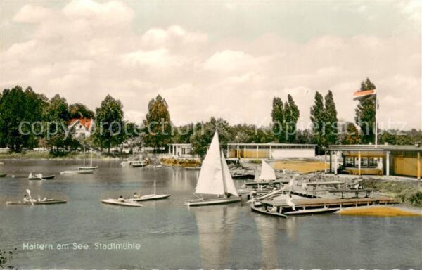 Haltern See Stadtmuehle die Anfaenge des Seglerhafens