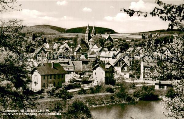Hilchenbach Blick vom Herrenberg auf Stadtmitte