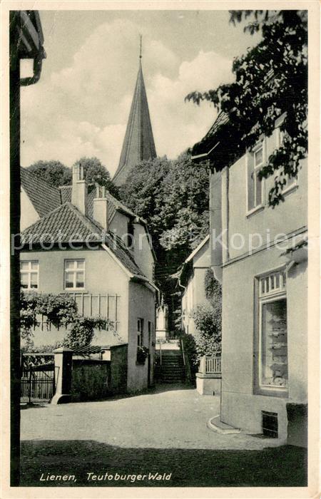 Lienen Westfalen Gassenansicht m. Kirchturm