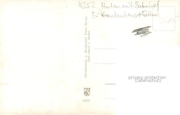 Herten Westfalen Kaiserstr. Bahnhof Elisabeth-Krankenhaus Gymnasium – Bild 2