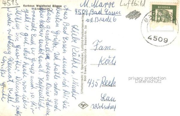 Bad Essen Fliegeraufnahme Kurhaus Waldhotel Roegge – Bild 2