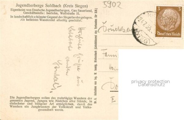 Sohlbach Siegen Teilansicht mit Jugendherberge Fachwerkhaeuser – Bild 2