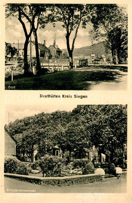 Struthuetten Dorfansicht und Kriegerehrenmal