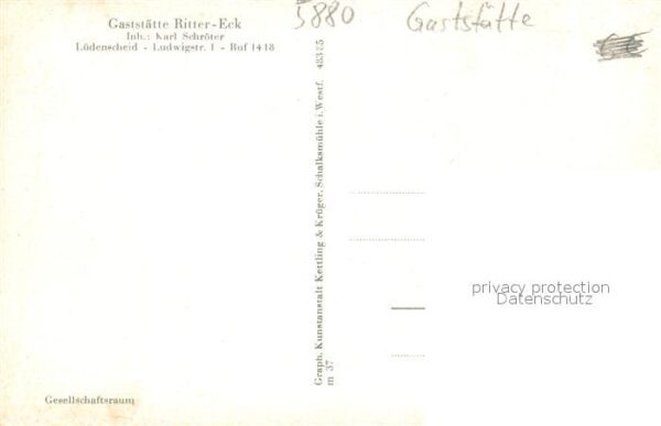 Luedenscheid Gaststaette Ritter-Eck Innen Speiseraum – Bild 2
