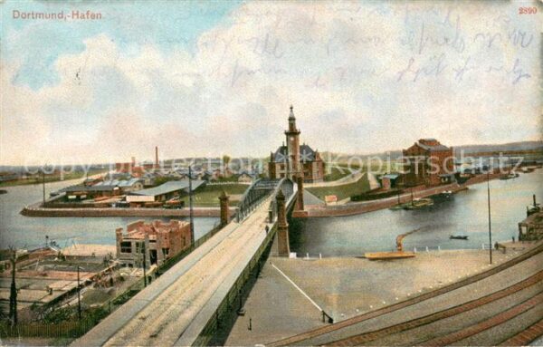 Dortmund Hafen mit Bruecke