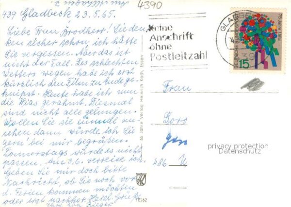 Gladbeck Partie am Jovy-Platz Rathaus Post Horster Strasse m. Lambertikirche – Bild 2