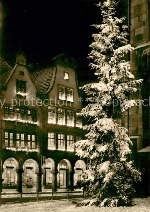 Muenster Westfalen Weihnacht am Prinzipalmarkt im Schnee