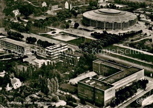 Dortmund Fliegeraufnahme Westfalenhalle