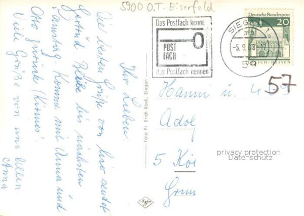 Eiserfeld Siegen Eisernstrasse Teilansicht v. Ortsmitte Hungs- u. Pfannenberg – Bild 2