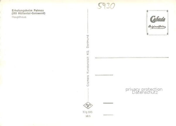 Huettental Weidenau Erholungsheim Patmos Haupthaus – Bild 2
