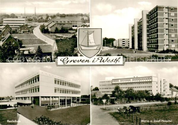 Greven Westfalen Stauffenbergstrasse Marie u. Josef-Hospital Realschule Gymnasiu