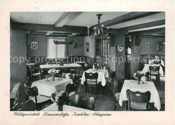 Obergruene Waldgaststaette Dannenhoefer Innen Speisesaal