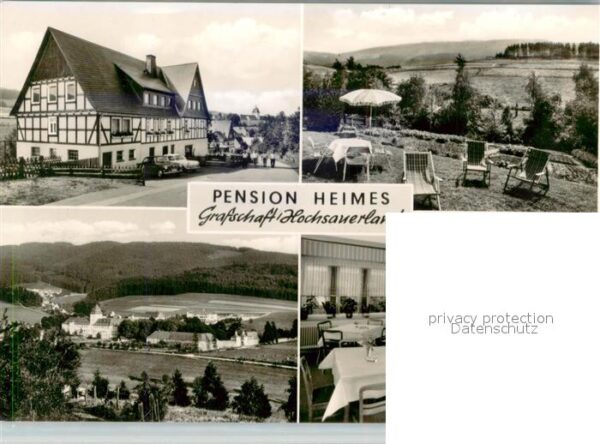 Grafschaft Sauerland Pension Heimes Werbekarte – Bild 2
