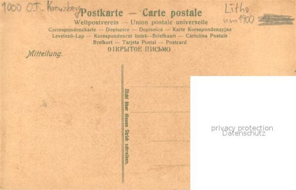 Kreuzberg Berlin Wasserfall im Victoria-Park Litho – Bild 2