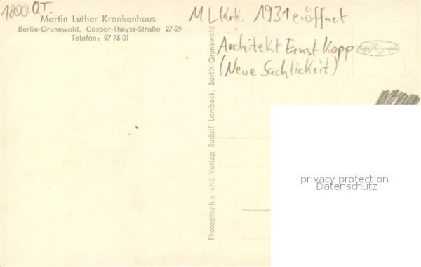 Grunewald Berlin Martin-Luther Krankenhaus – Bild 2
