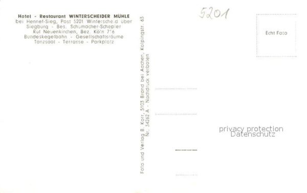 Hennef Sieg Hotel-Restaurant Winterscheider Muehle Fachwerkhaus – Bild 2
