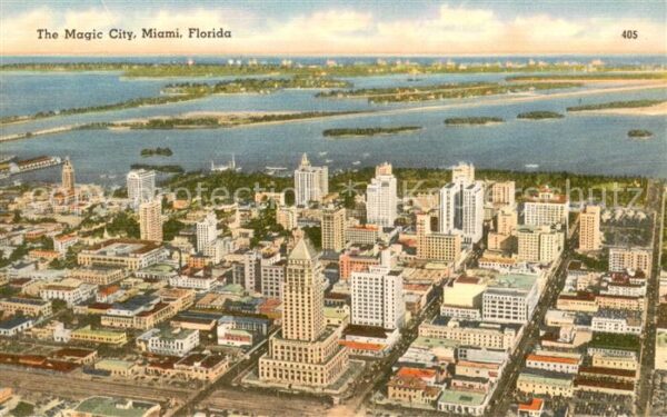 Miami Florida Fliegeraufnahme Teilansicht