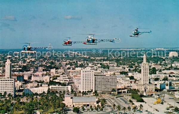 Miami Florida Fliegeraufnahme Sun line helicopter Sightseeing
