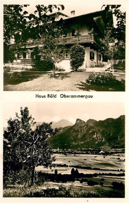 Oberammergau Teilansicht und Haus Boeld
