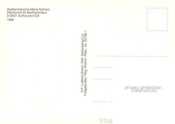 Aufhausen Oberpfalz Fliegeraufnahme Wallfahrtskirche Maria schnee Pfarrkirche St – Bild 2