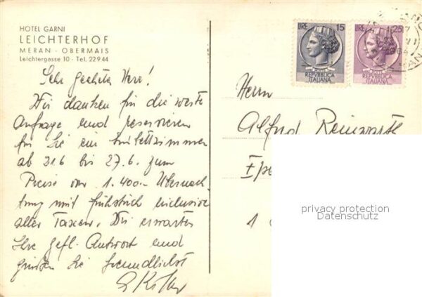 Obermais Meran Hotel Garni Leichterhof Aussenansicht – Bild 2