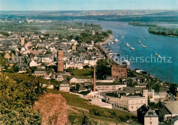 Ruedesheim am Rhein Fliegeraufnahme Teilansicht