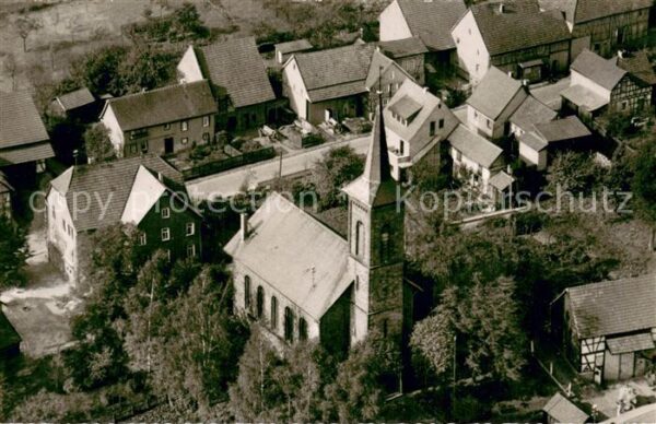 Merlau Kirche Fliegeraufnahme