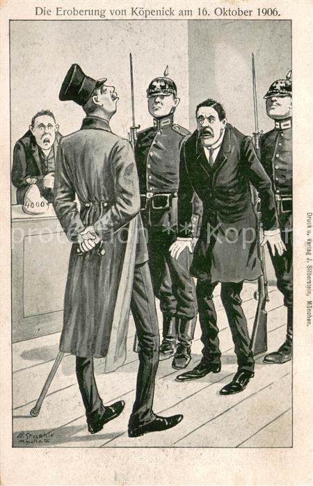 Koepenick Coepenick Die Eroberung von Koepenick 1906 Karikatur