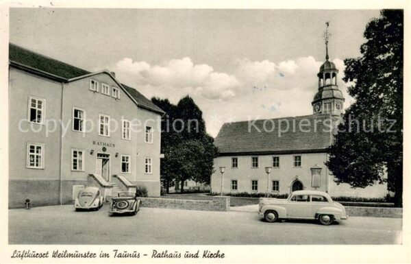 Weilmuenster Rathaus und Kirche