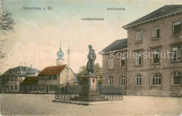 Gernsheim Schaefferdenkmal am Schaefferplatz