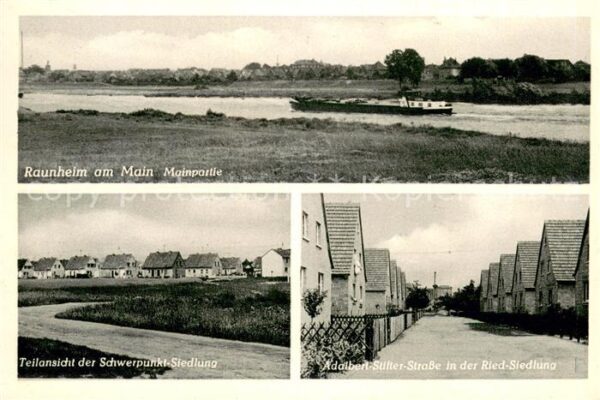 Raunheim Mainpartie Schwerpunkt Siedlung Adalbert Stifter Strasse in der Ried Si