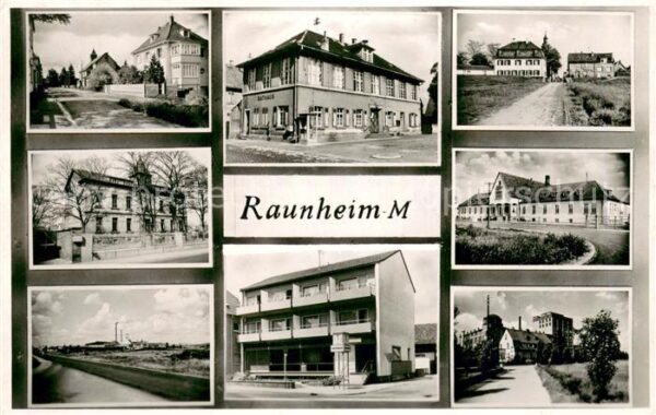 Raunheim Teilansichten Mainpartie Rathaus