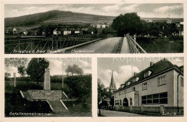 Friedlos Panorama Gefallenen Ehrenmal Schule